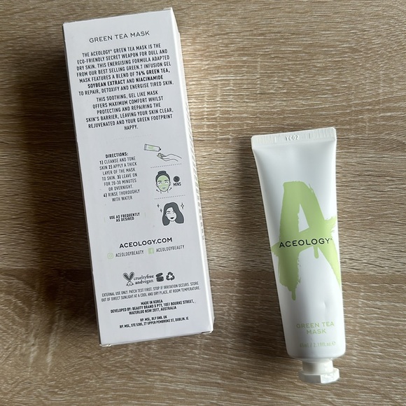 ACEOLOGY GREEN TEA MASK NWT - Picture 3 of 4